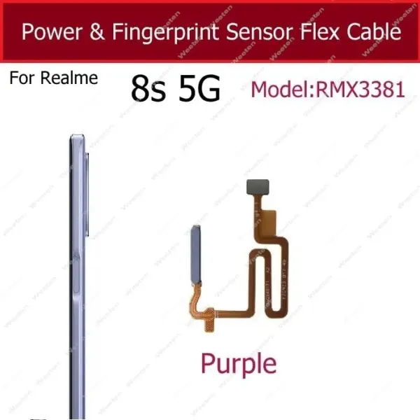 Realme Fingerprint Sensor Flex Cable for 7 8S 9Pro - Image 19