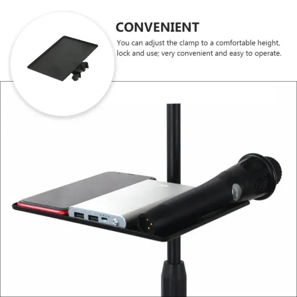 Microphone Stand Accessory Tray with Clamp - Image 5