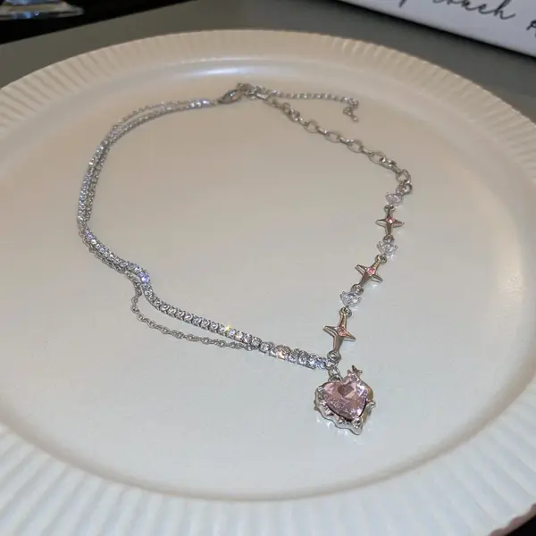 Kpop Heart Shaped Pendant Necklace - Image 16