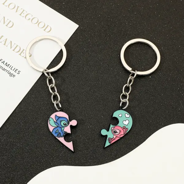 Lilo & Stitch Heart Keychain Friendship Jewelry - Image 3