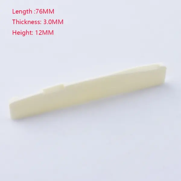 Bone Saddle for Folk Acoustic Guitar 72-80MM - Image 7