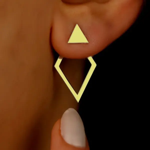 Geometric Minimalist Stud Earrings for Women - Image 8