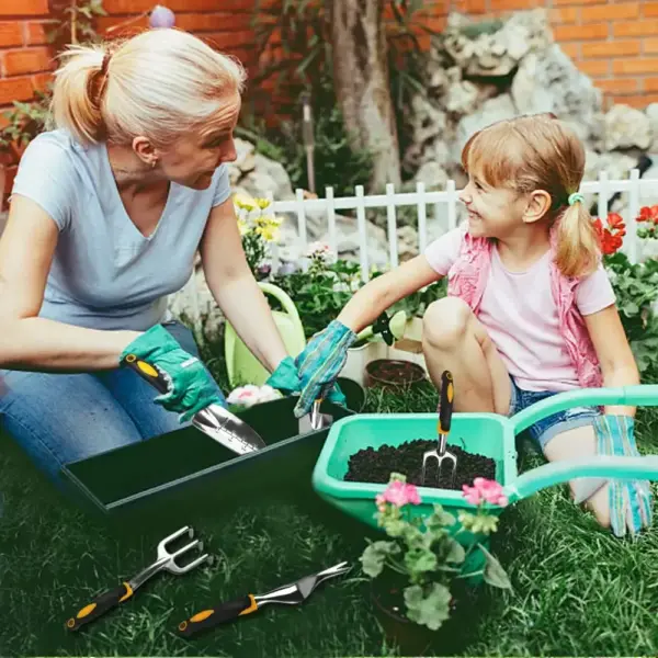 Ergonomic Garden Tool Set with Gloves - Image 4
