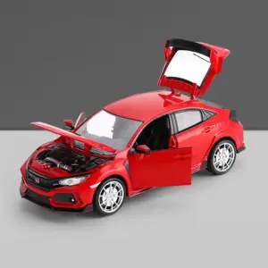 1:24 Honda Civic Type-R Diecast Car Model 16 S5539f766ee58403084a9658aad7a4807q