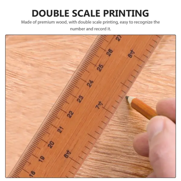 Bamboo Wood Ruler for School and Crafts - Image 5