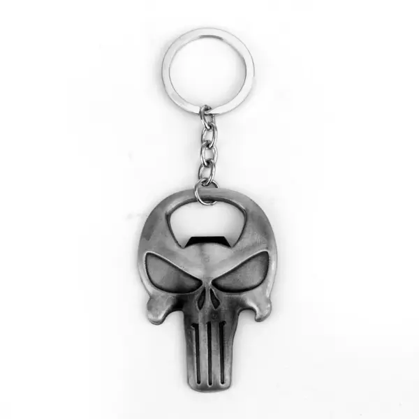 Vintage Skull Metal Keychain Bottle Opener - Image 4