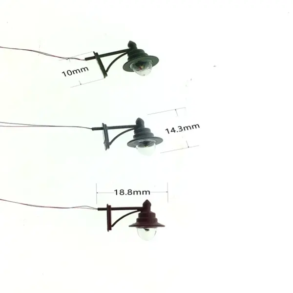 1/87 HO Scale Mini Wall Mount Street Lamp Set - Image 6