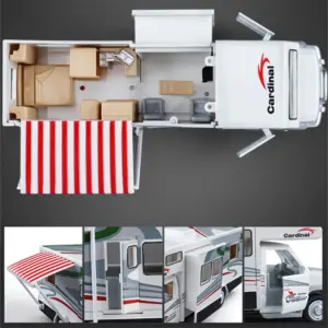 1:28 Alloy Diecast Luxury Caravan Model 12 S5683a3f897784a5fa930478b986068ef2