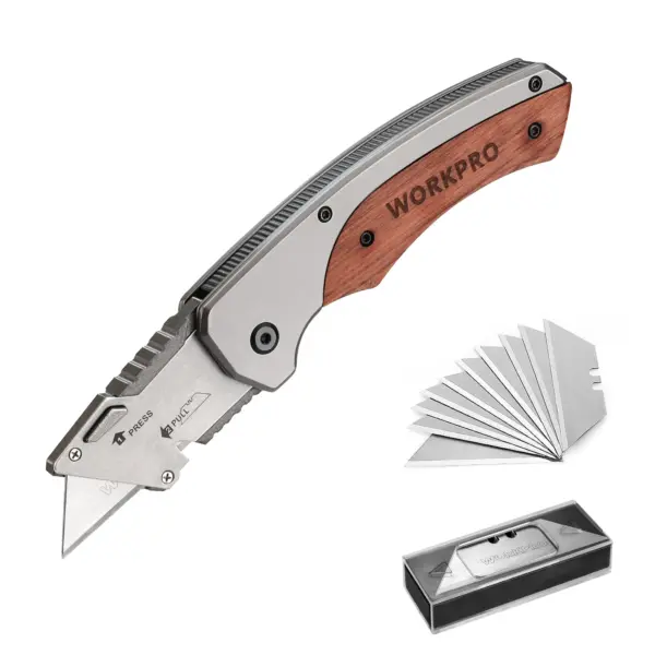 WORKPRO Folding Utility Knife with 10 Blades - Image 7