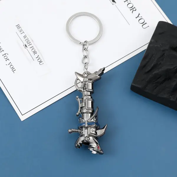Robotic Shark Jinx Cannon Metal Keychain - Image 3