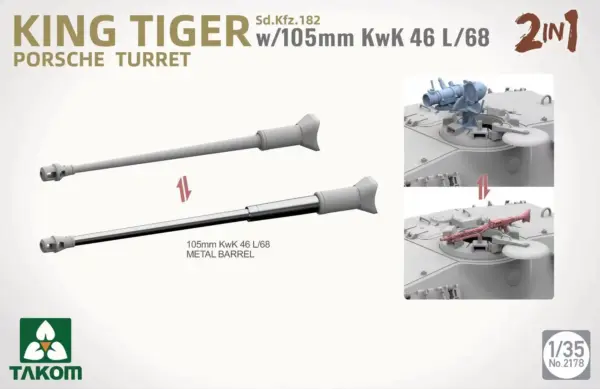Takom 1/35 King Tiger Sd.Kfz.182 Model Kit - Image 4