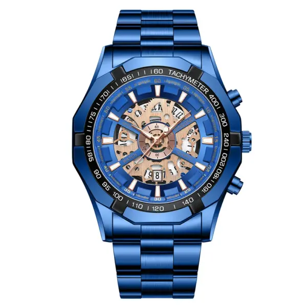 Luxury BINBOND S033 Men's Quartz Watch Blue - Image 9