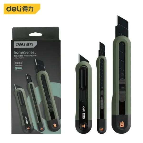Deli Multi-Spec Utility Knife - 12/9/18mm - Image 17