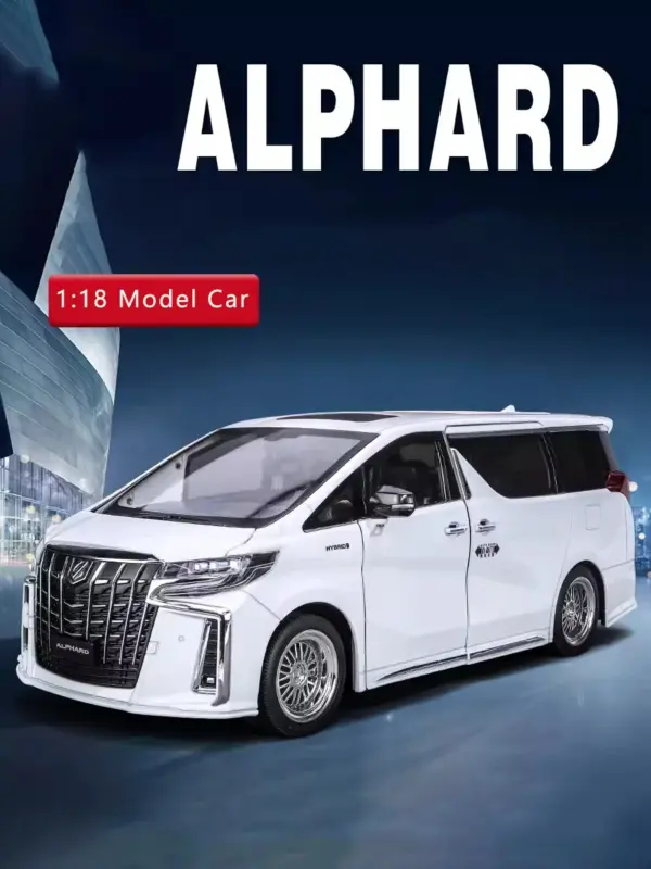 1:18 Alphard Alloy Pull-Back Car Model