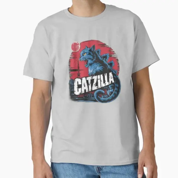 Catzilla Funny Cat T-Shirt for Men - Image 10