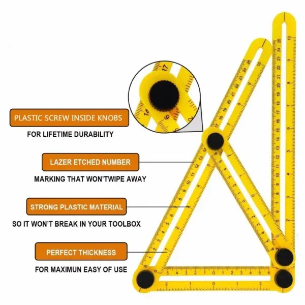 Multi-Angle Folding Ruler for Woodworking - Image 2