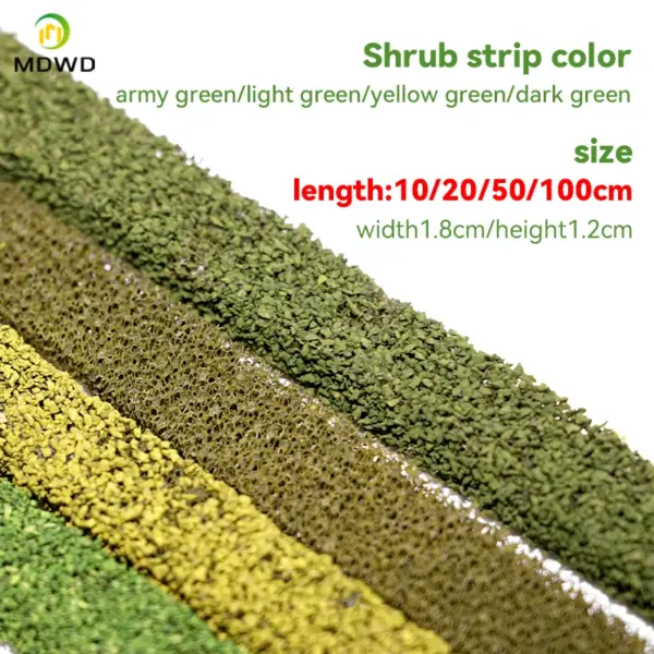 50cm 1m Green Shrub Strips Miniature Model - Image 5