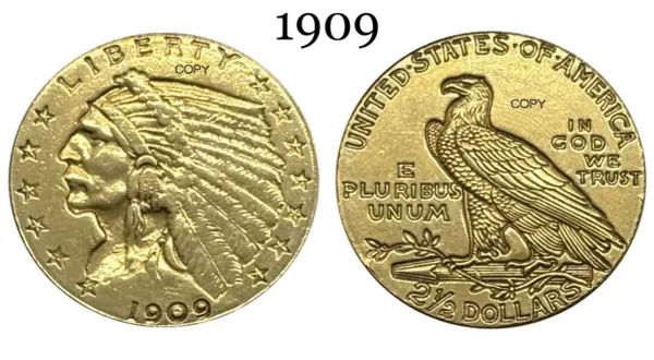1909 Liberty Eagle Collectible Commemorative Coin - Image 5