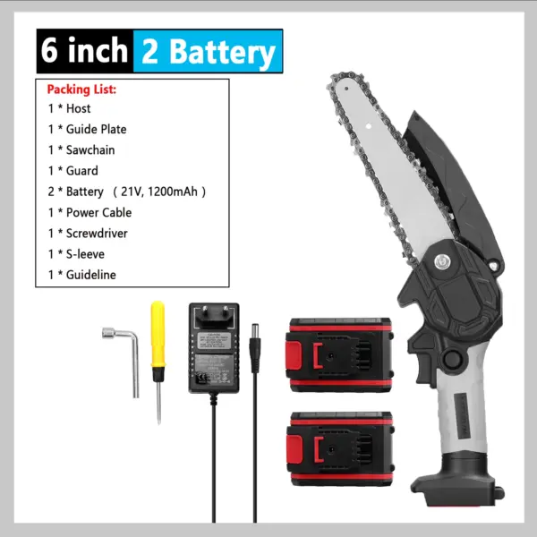 8 Inch Electric Pruning Chainsaw with Battery - Image 11