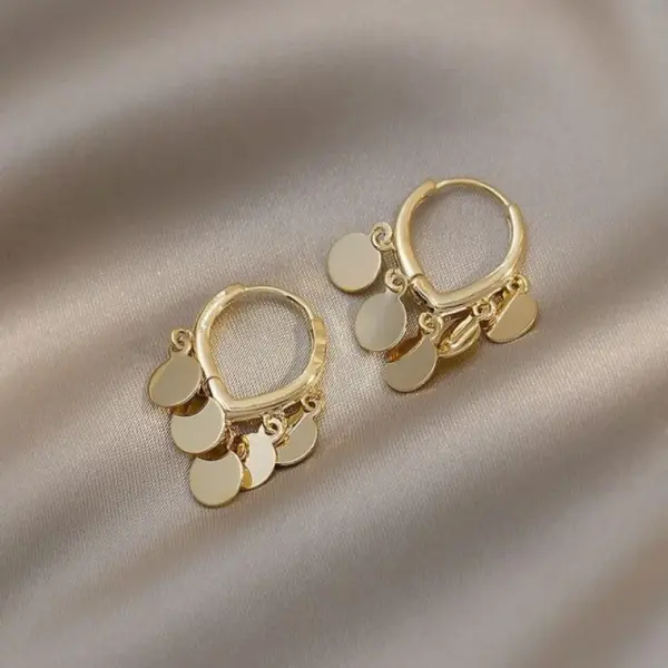 Vintage Heart Copper Hoop Earrings 72mm Length - Image 4
