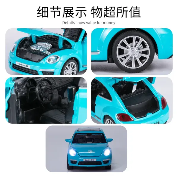 1:32 Volkswagen Beetle GSR Diecast Model Car - Image 5