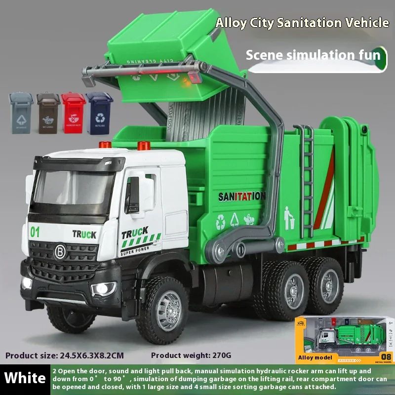 1:35 Diecast City Sanitation Truck Model 6 1:35 Diecast City Sanitation Truck Model - Image 6