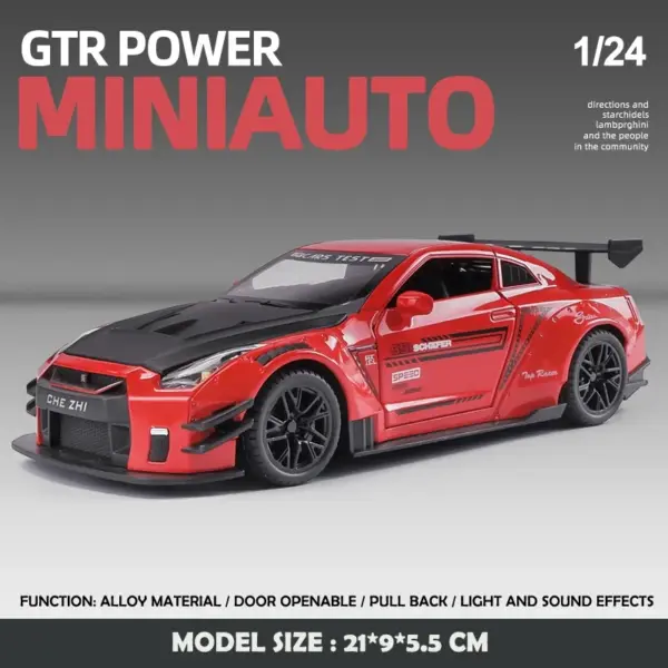 Nissan GTR 1:24 Diecast Model Car - Image 12