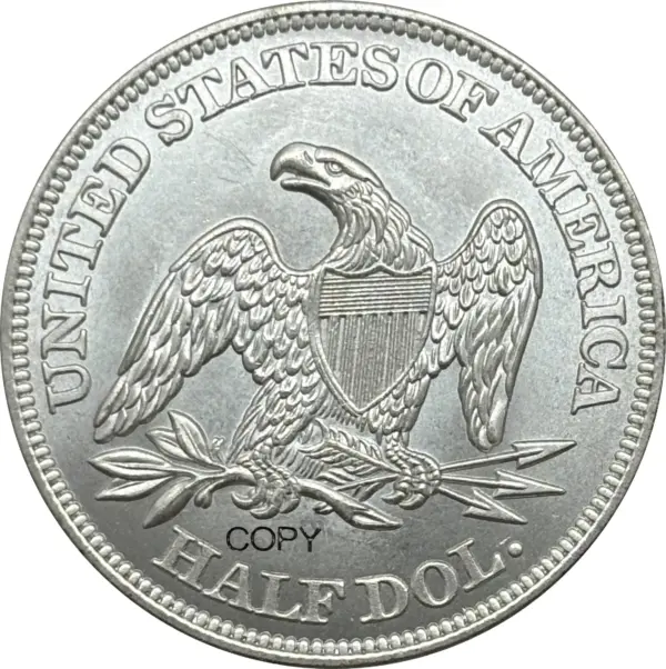 1842 Commemorative Half Coin Antique Replica - Image 4