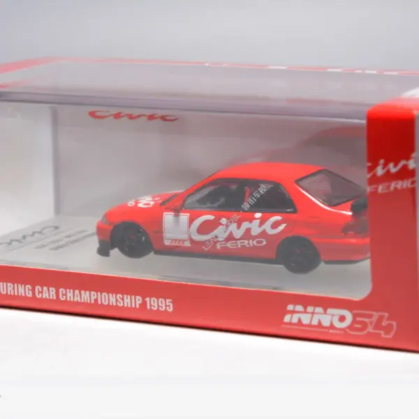 1:64 Honda Civic EG9 Red Diecast Model Car - Image 3