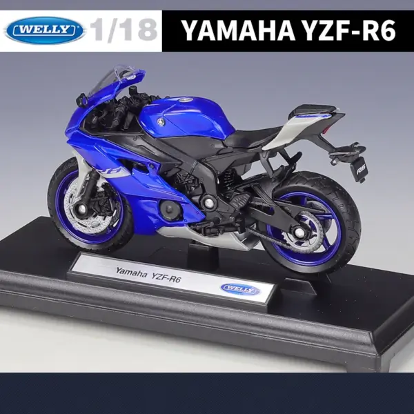 Yamaha YZF-R6 Diecast Motorcycle Model 1:12 - Image 5