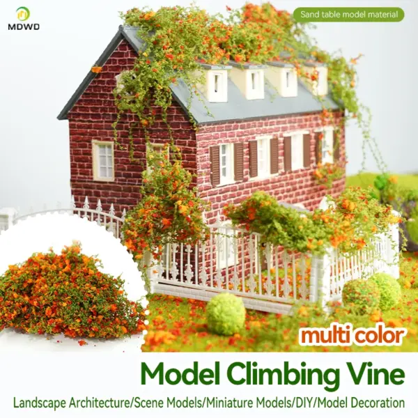 Miniature Cotton Thread Vine Leaves Model