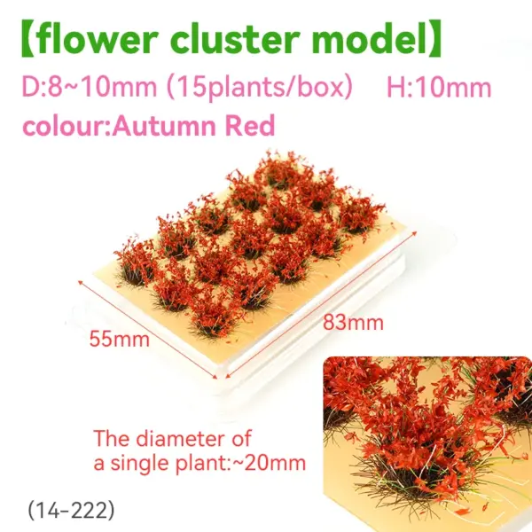 15pcs Miniature Flower Grass Clusters 8mm-10mm - Image 15