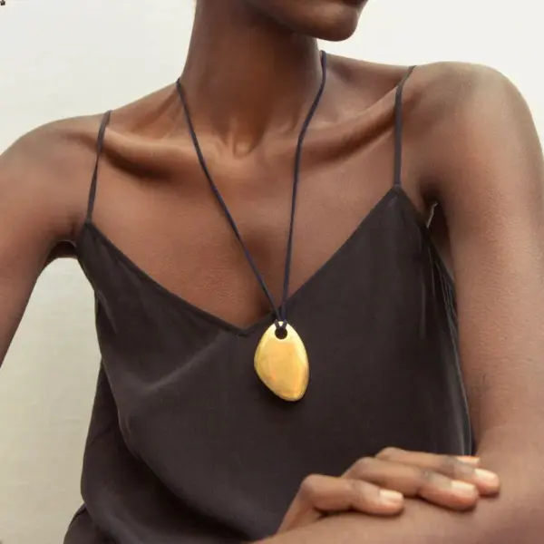 Geometric Stainless Steel Pendant Necklace - Image 3