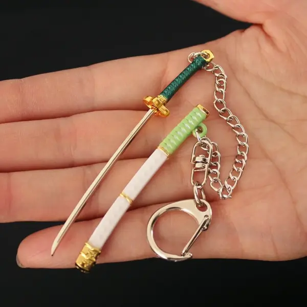 Roronoa Zoro Mini Keychain 9cm Metal Sword - Image 10