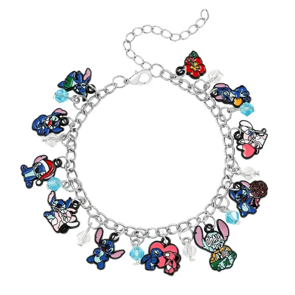 Stitch Silver Plated Charm Bracelet for Women - Image 9
