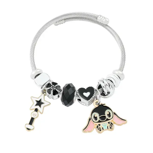 Trendy Disney Stitch Heart Beaded Bracelet - Image 24