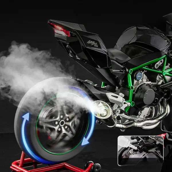 Diecast Kawasaki H2R 1:6 Scale Toy Motorcycle - Image 5