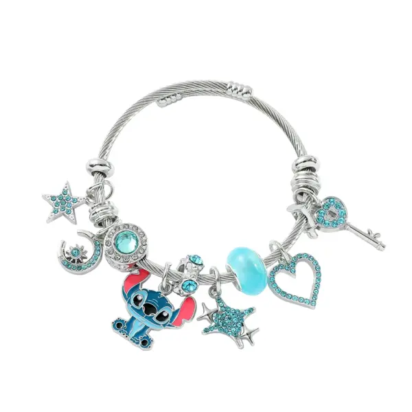 Trendy Disney Stitch Heart Beaded Bracelet - Image 23