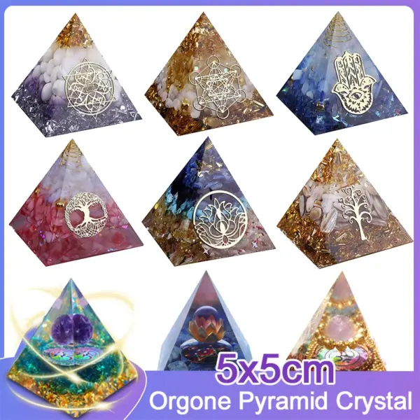 5cm Natural Stone Orgonite Pyramid Crystal