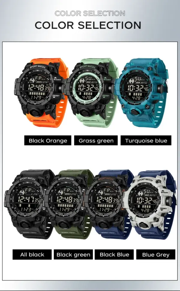SANDA 6229 Digital Sports Watch Luminous Features - Image 6