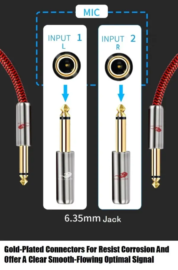 Dual 1/4 Inch Male Audio Cable 1M to 8M - Image 3