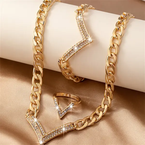 Korean Fashion V Chain Choker Necklace - Image 3