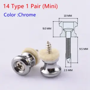 Guitar and Bass Strap Button Pins Set 34 S5c68bdf7d9d144c7b8cb36da7f734942v