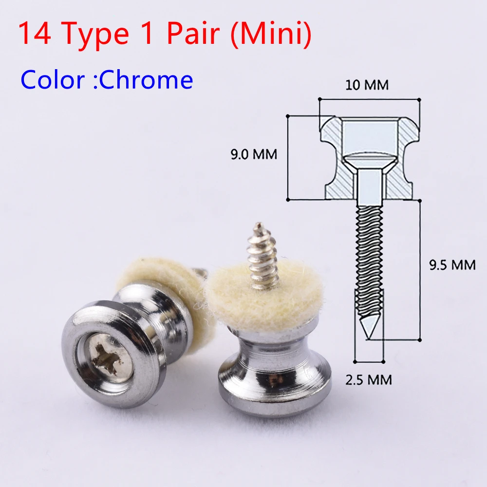 Guitar and Bass Strap Button Pins Set 14 Guitar and Bass Strap Button Pins Set - Image 14