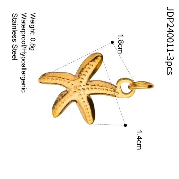 3PCS Sea Star Shell Charms for Jewelry Making - Image 27