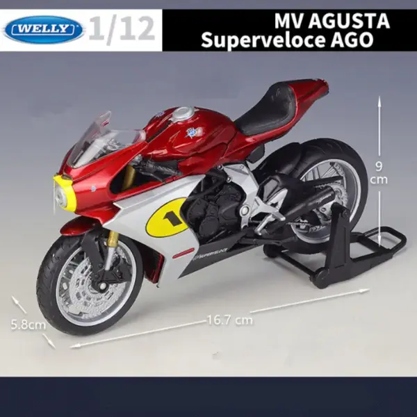 WELLY 1:12 MV Agusta Superveloce Diecast Motorcycle - Image 4