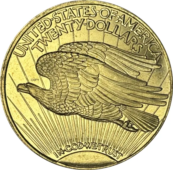 20 Twenty Coin Saint Gaudens Commemorative Replica - Image 4