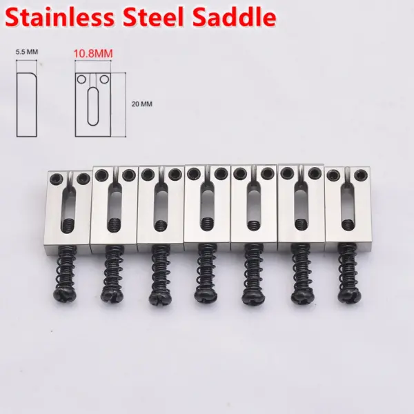 Brass and Stainless Steel Guitar Bridge Set - Image 29