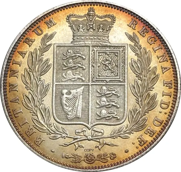 Victorian Silver Plated Half Crown Coin - Image 4