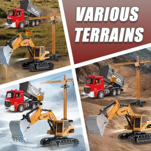 6-Channel RC Construction Vehicles Set for Kids - Image 5